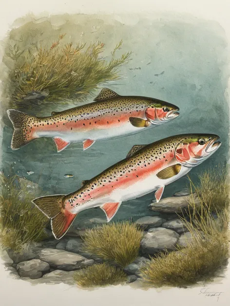 trout drawing