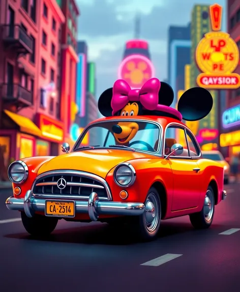 mickey mouse car