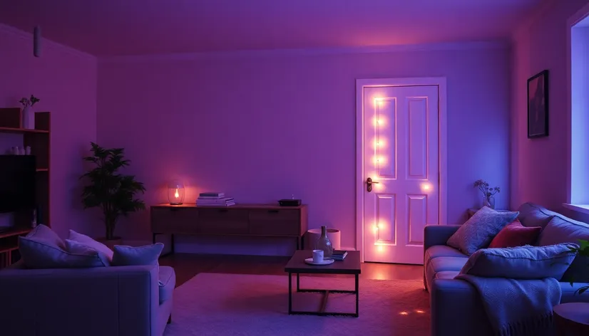 led living room door