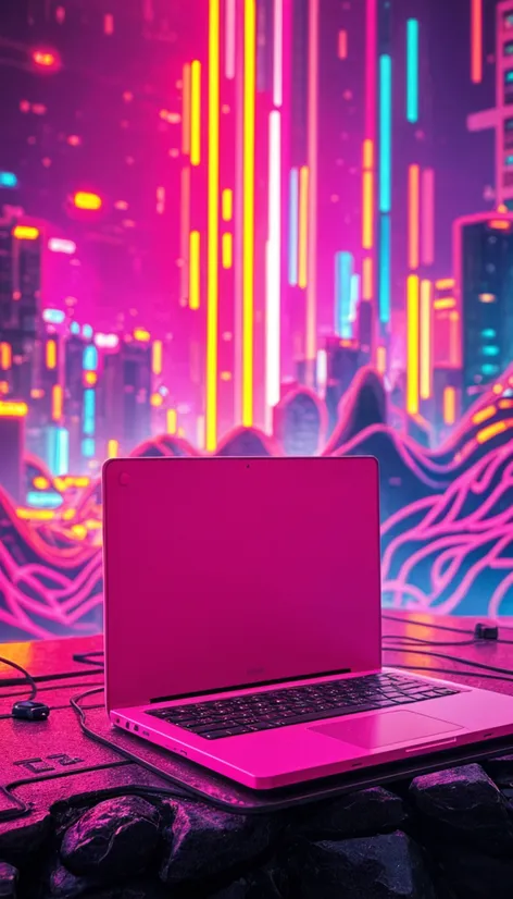 pink laptop