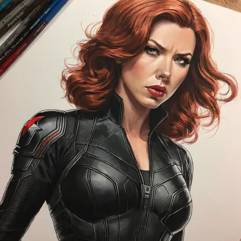 black widow drawing