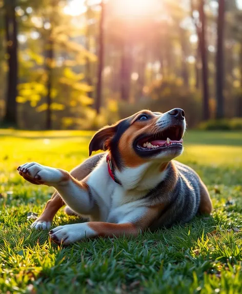 dog stretching