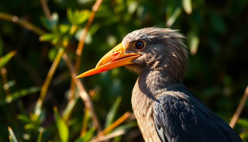 bird with orange beak