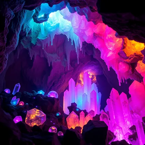 glowing crystal caves