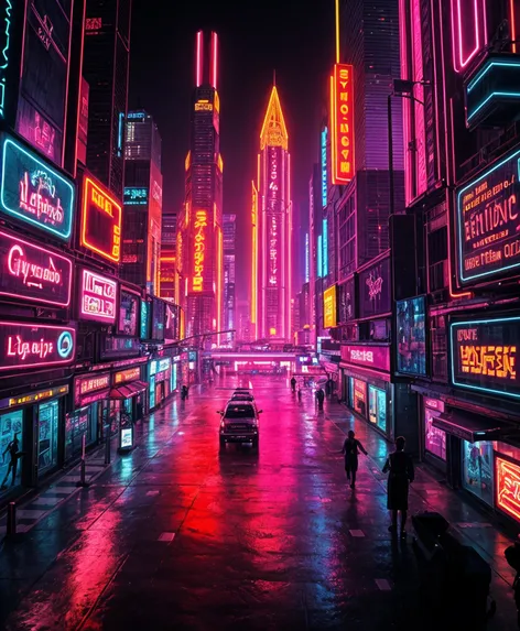 cyberpunk plaza concept art