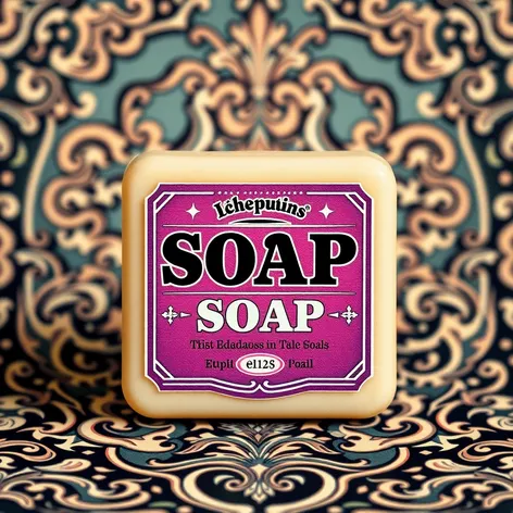 product label soap english