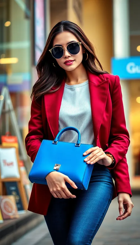 blue purse