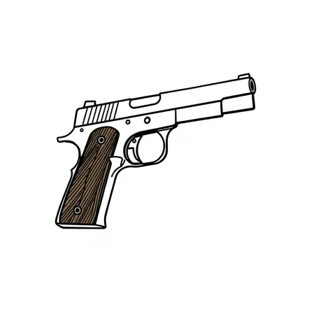 gun drawing easy