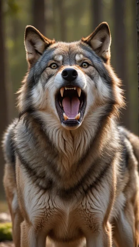 wolf growling