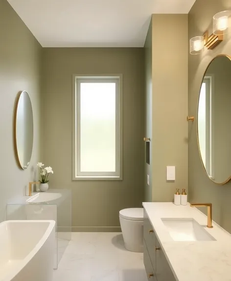 sage green bathroom