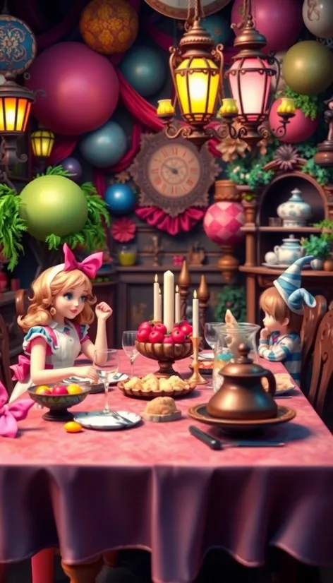 alice in wonderland table