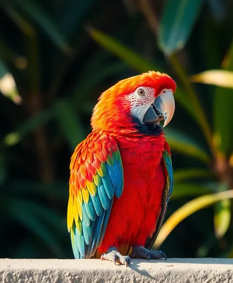 red head parrot