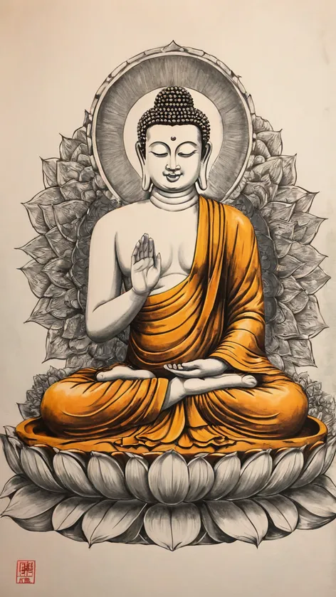 buddha drawing