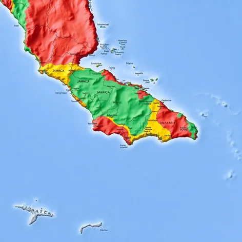 jamaica in the map