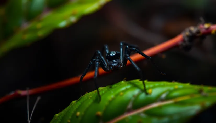 tiny black spider