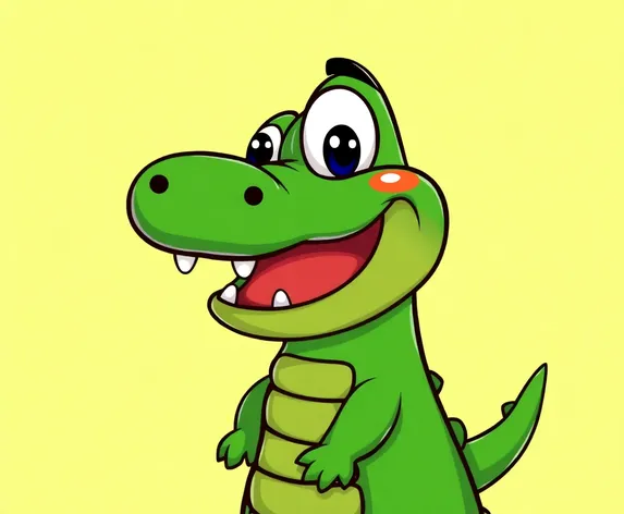 cartoon crocodile drawing facing