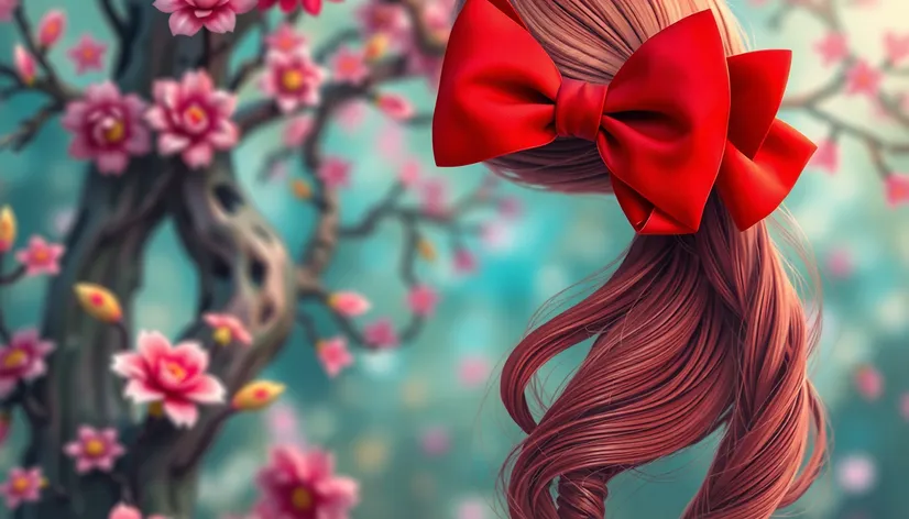 red hair bow