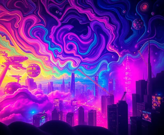 trippy planet drawings