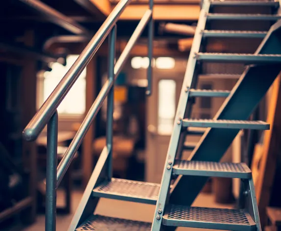 metal stairs light indoor