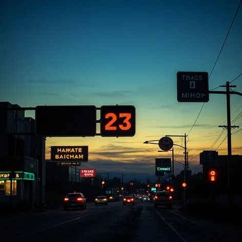 rusty Highway sign, faded