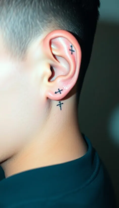 behind the ear tattoos