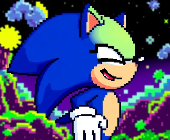 pixel sonic running