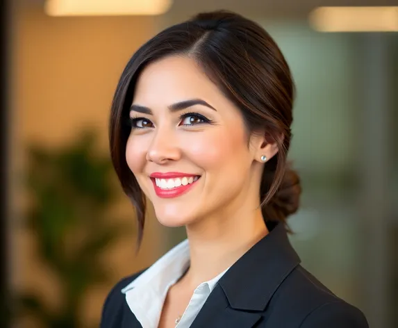 smiling business woman profile