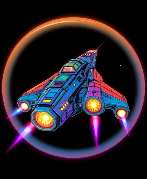 spaceship coloring page