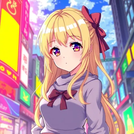 blond anime girl