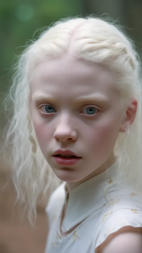 albino girl