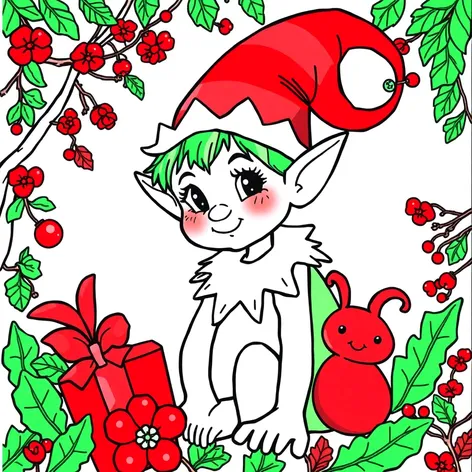 elf coloring pages