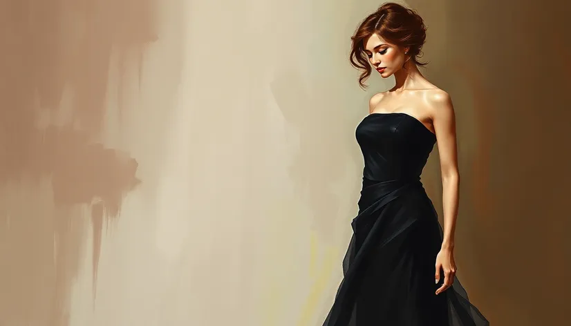 woman in black dress