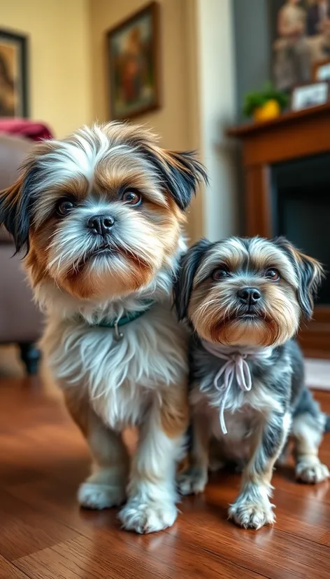 shih tzu and terrier