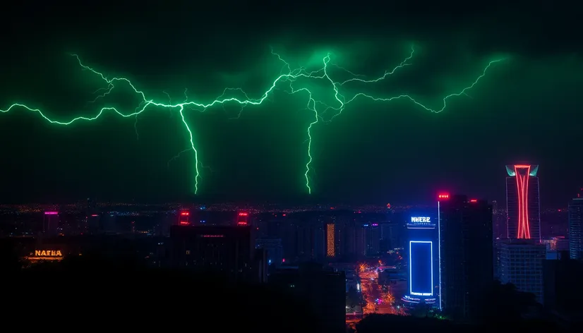 green lightning