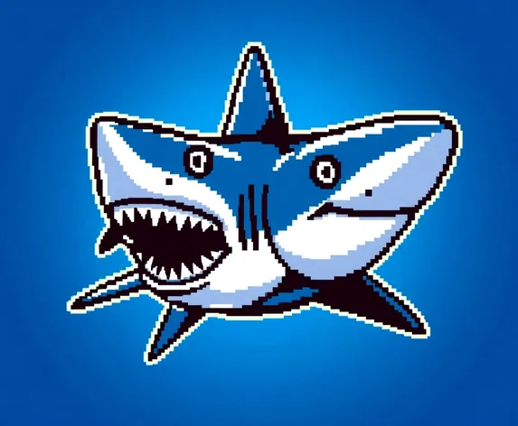 pixelated shark