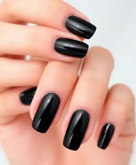 simple black nail designs