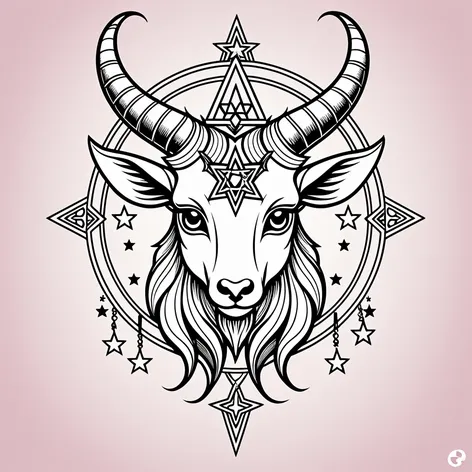 Kawaii baphomet demon goat