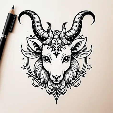 Kawaii baphomet demon goat