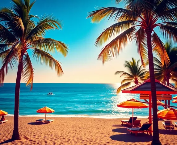 download print beach scene