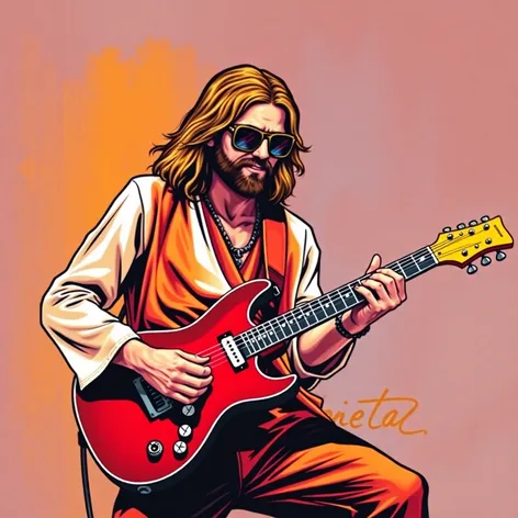 wearing sunglasses jesus playing