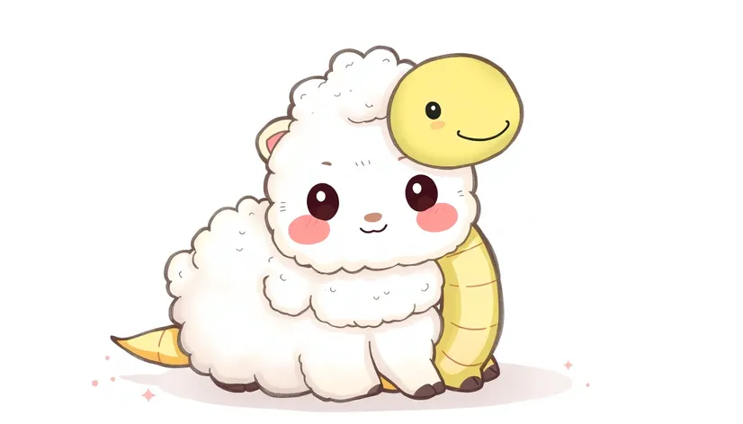 fluffy kawaii cute snake