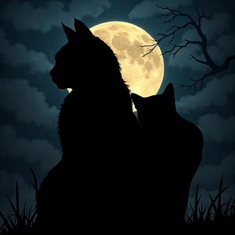 Cats silhouette