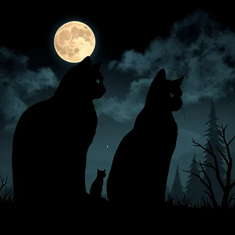 Cats silhouette