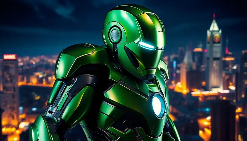 green iron man suit