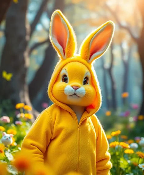 yellow rabbit suit