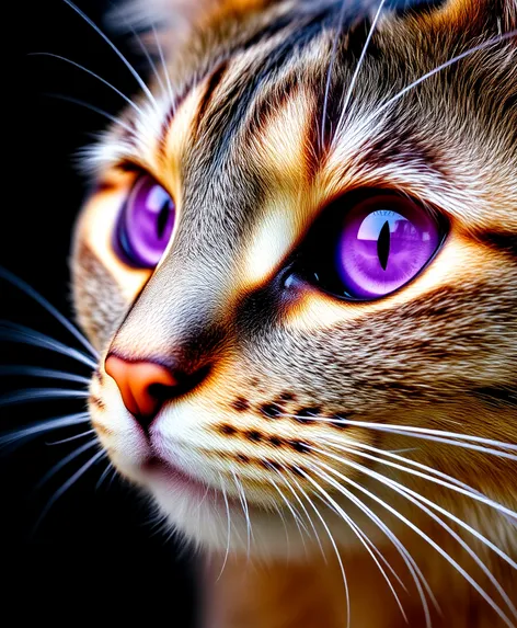 cat with purple eyes