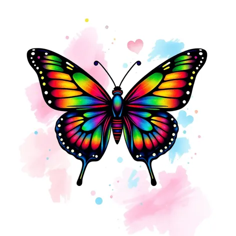 colorful butterfly tattoo