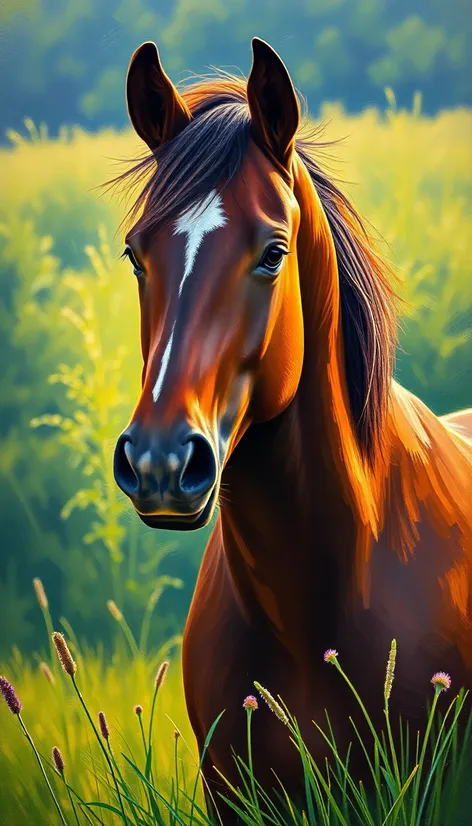 oil painting of horse