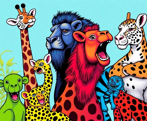 zoo animal pop art