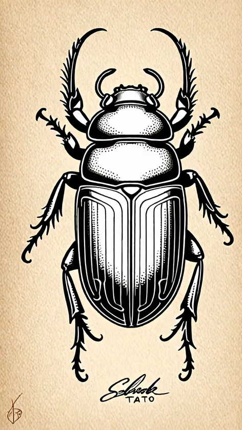 scarab beetle tattoo